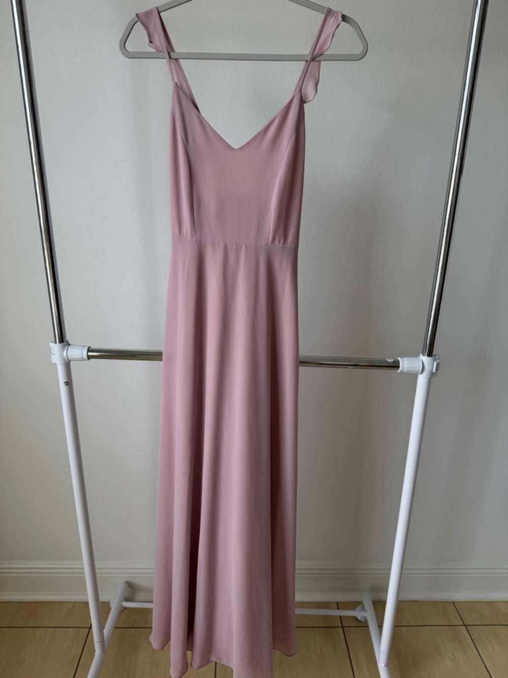 Lulus Blush Pink V-Neck Maxi Dress with Shoulder Ties